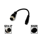 Adaptateur GX16-3P vers KUGOO pour trottinette électrique - Wattiz