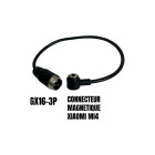 Adaptateur GX16-3 pins male vers connecteur magnetique Xiaomi Mi4 pour trottinette électrique - Wattiz