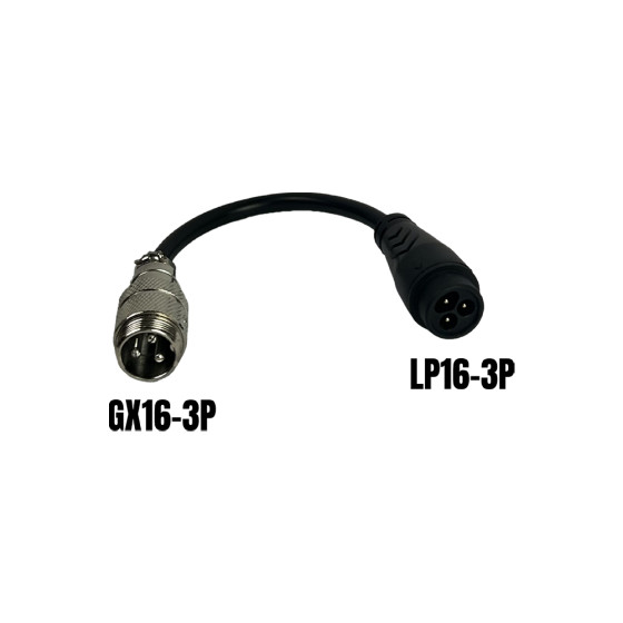 Adaptateur GX16-3P male vers LP16-3P femelle pour trottinette électrique - Wattiz
