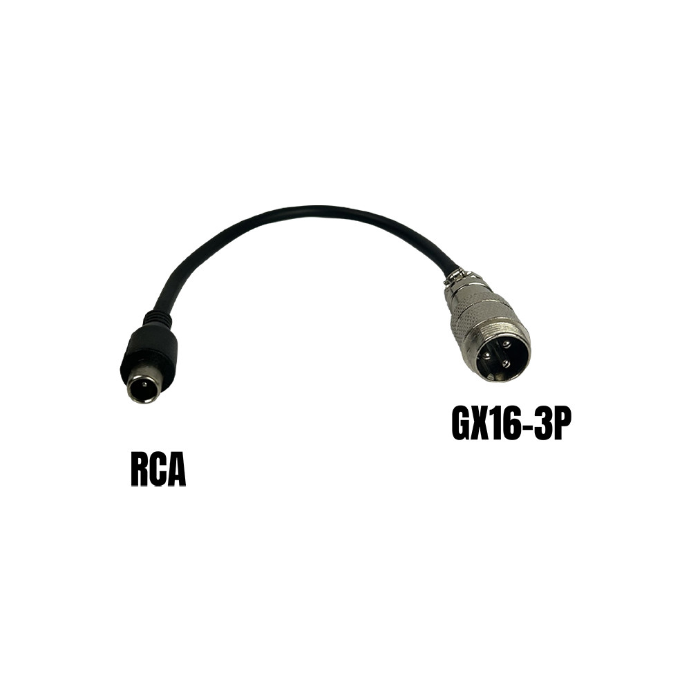 Adaptador de conector GX16-3P macho a RCA