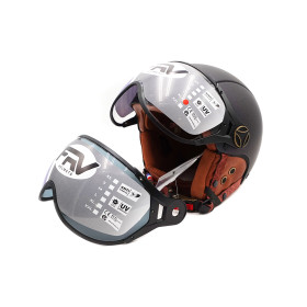Casque JET FRV vert mat caméléon pour trottinette électrique - Wattiz