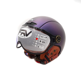 Casque JET FRV bleu mat caméléon (taille XS à XXL) pour trottinette électrique - Wattiz
