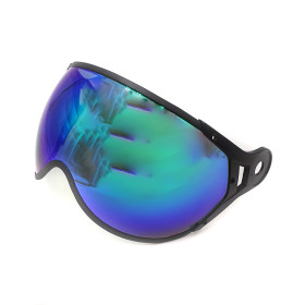 Visera de casco jet verde Revo