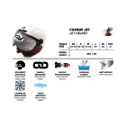 Casque JET FRV blanc brillant pour trottinette électrique - Wattiz
