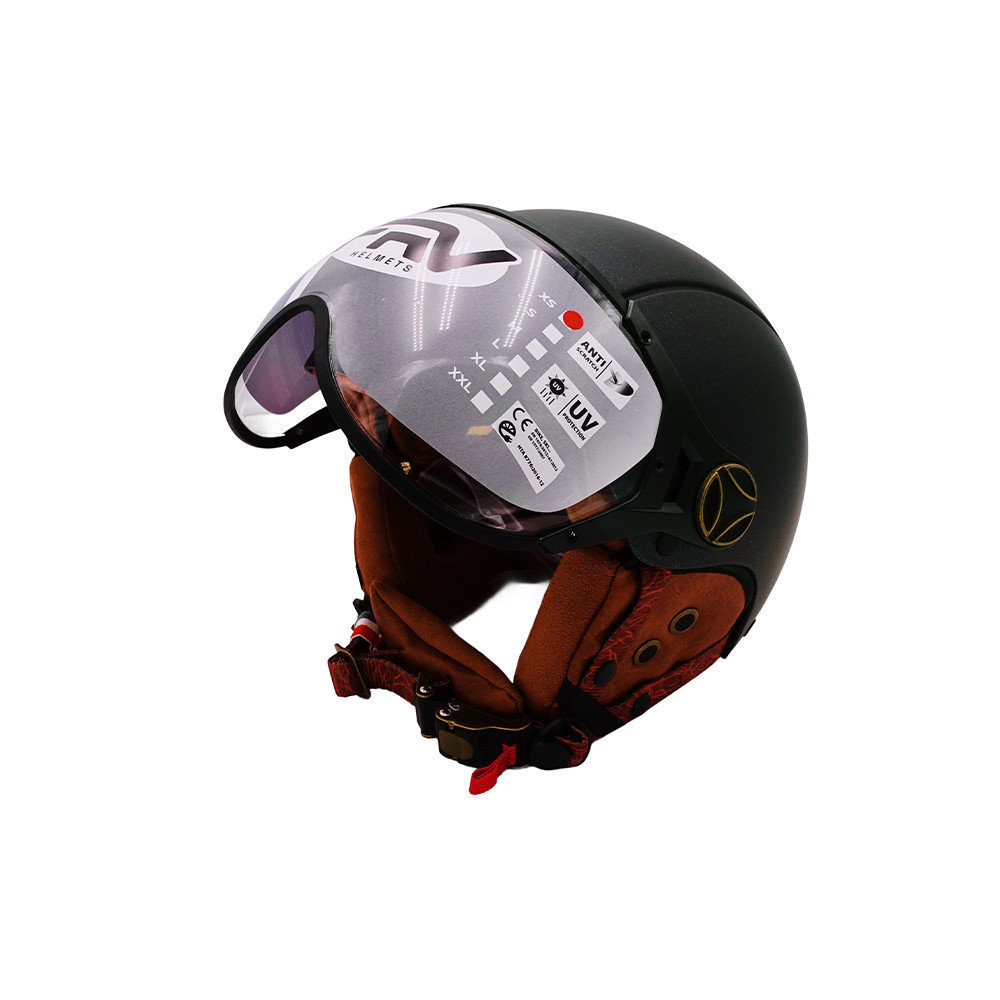 Helm JET FRV mattgrün Chamäleon (Größe XS bis XXL)