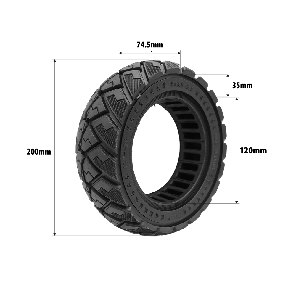 9x3.0-5.5 Kukirin G2 Pro 2024 solid tyre