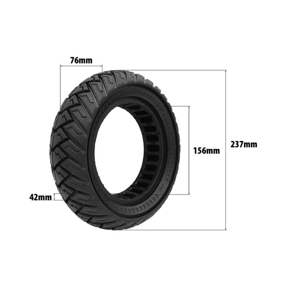 Pneu plein 10x3 (255x80) pour trottinette électrique - Wattiz