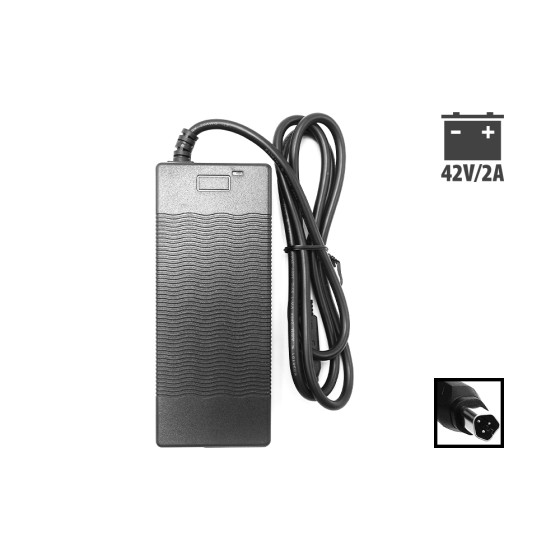 Chargeur Phylion 3 pins nouvelle generation 42V 2A pour trottinette électrique - Wattiz