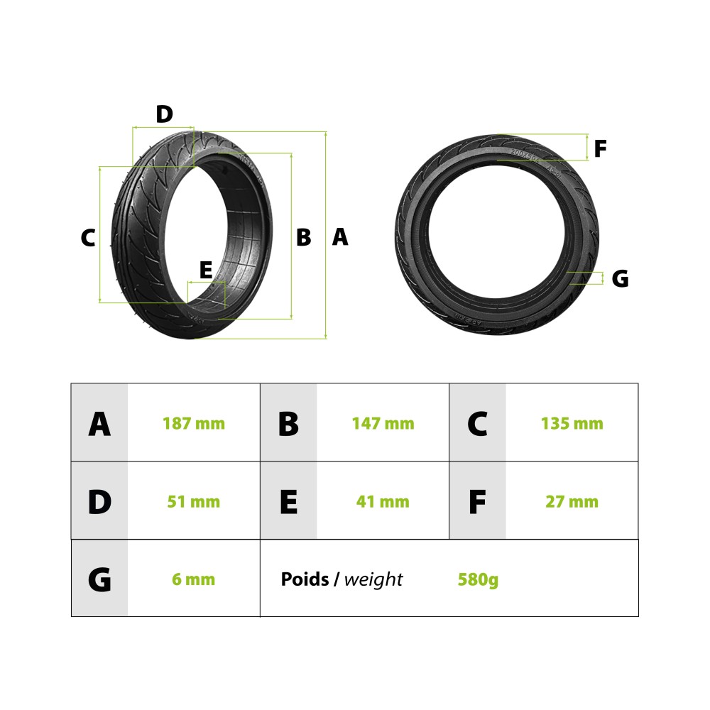 Ninebot Es1/2/3/4 solid tyre