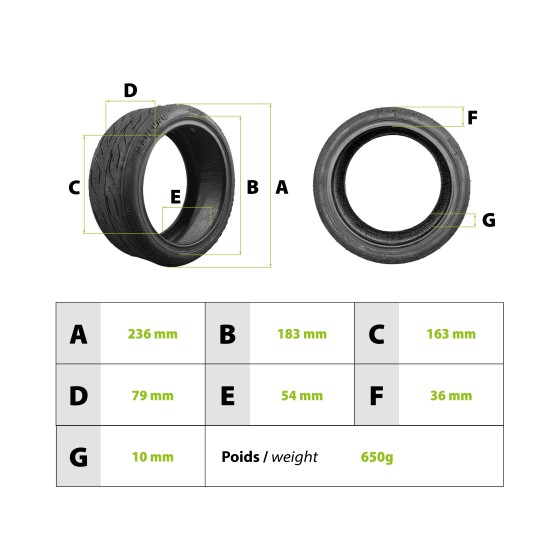 Pneu 10X2.70-6.5 Speedway 5 Dt3 renforcé tubeless pour trottinette électrique - wattiz