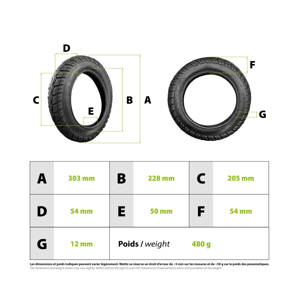 Balance bike tyre 12.5x2.125 (57-203)