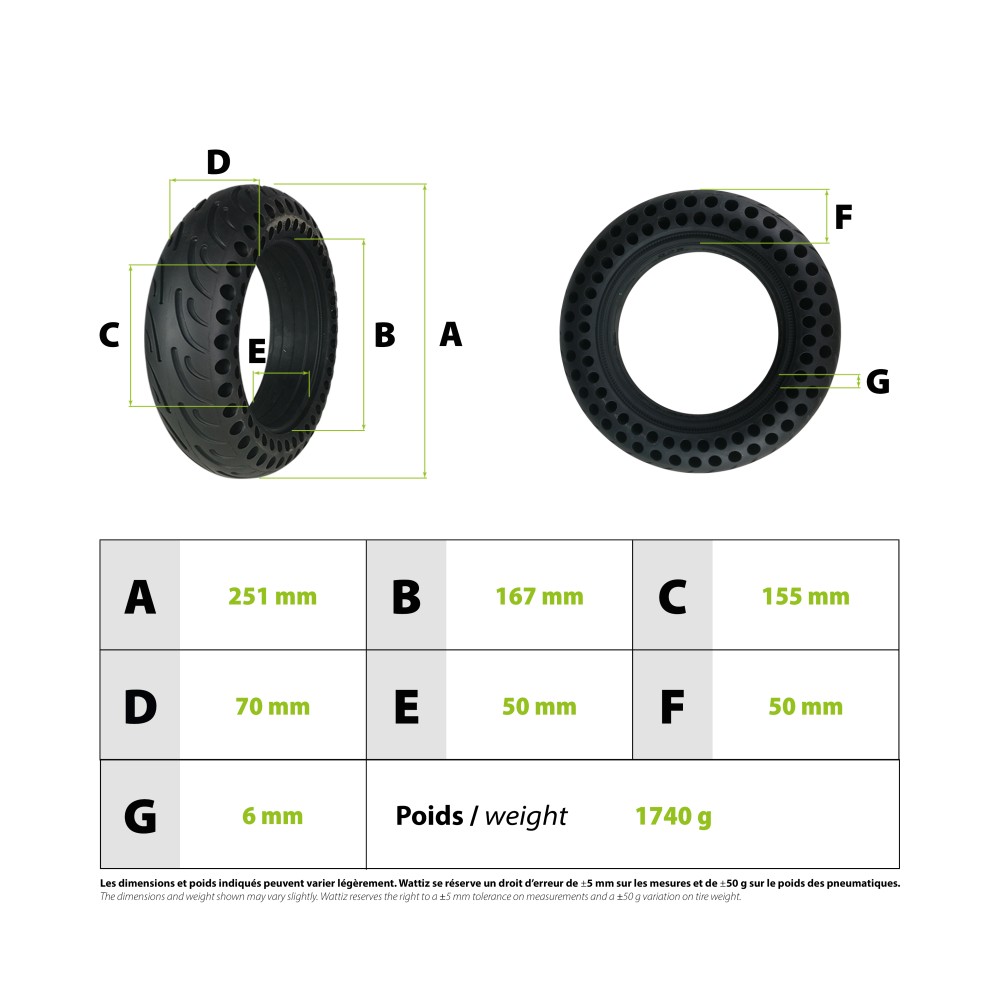 Solid tyre 10x2.70-6.5