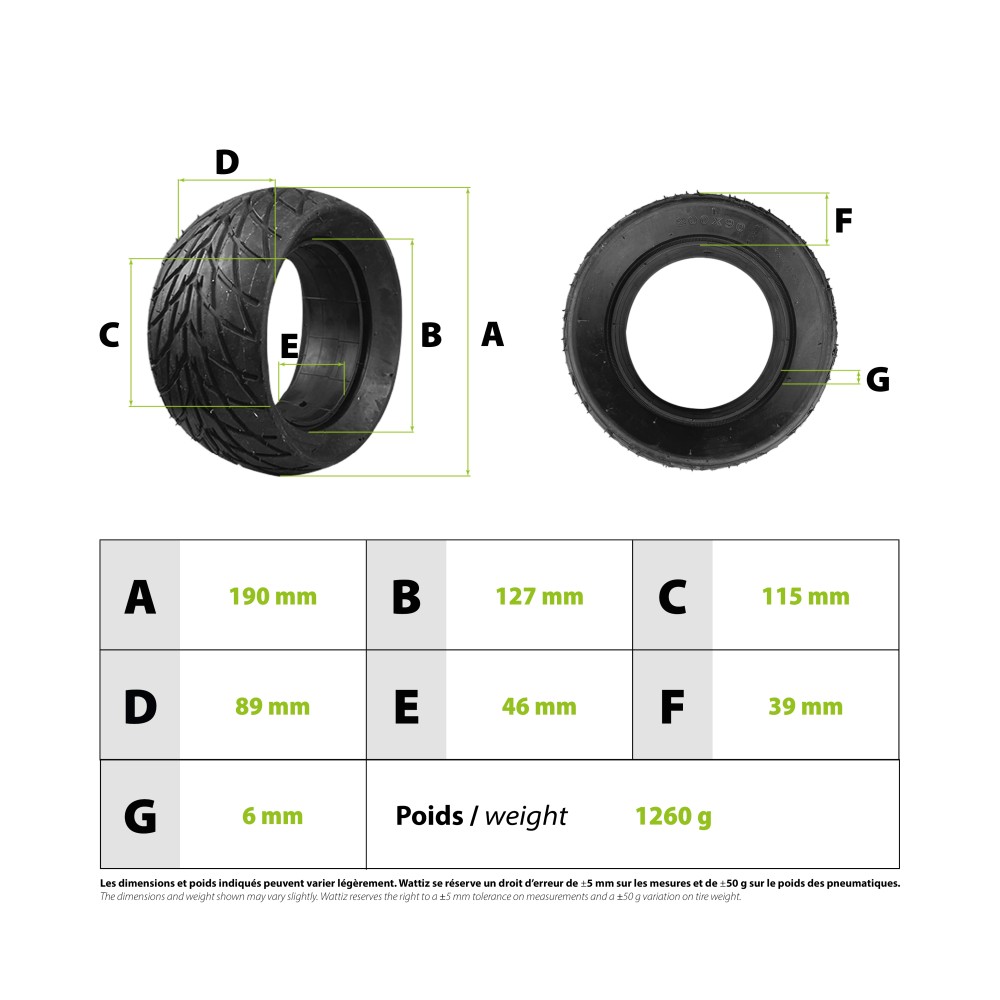 Solid Tire 200x90 – Zero 8X, SXT Ultimate Lite, Hero S8