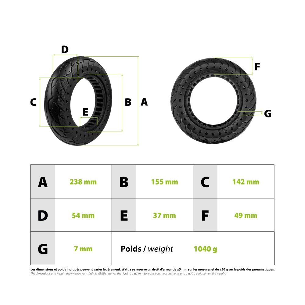 10x2.125 Pure Electric solid tyre