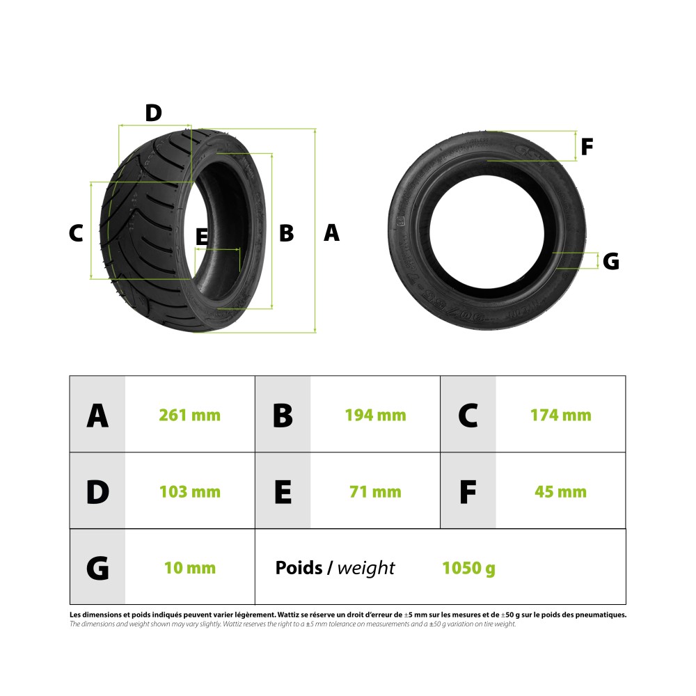 90/55-7 tyre CST Ninebot Segway Gt1 Gt2