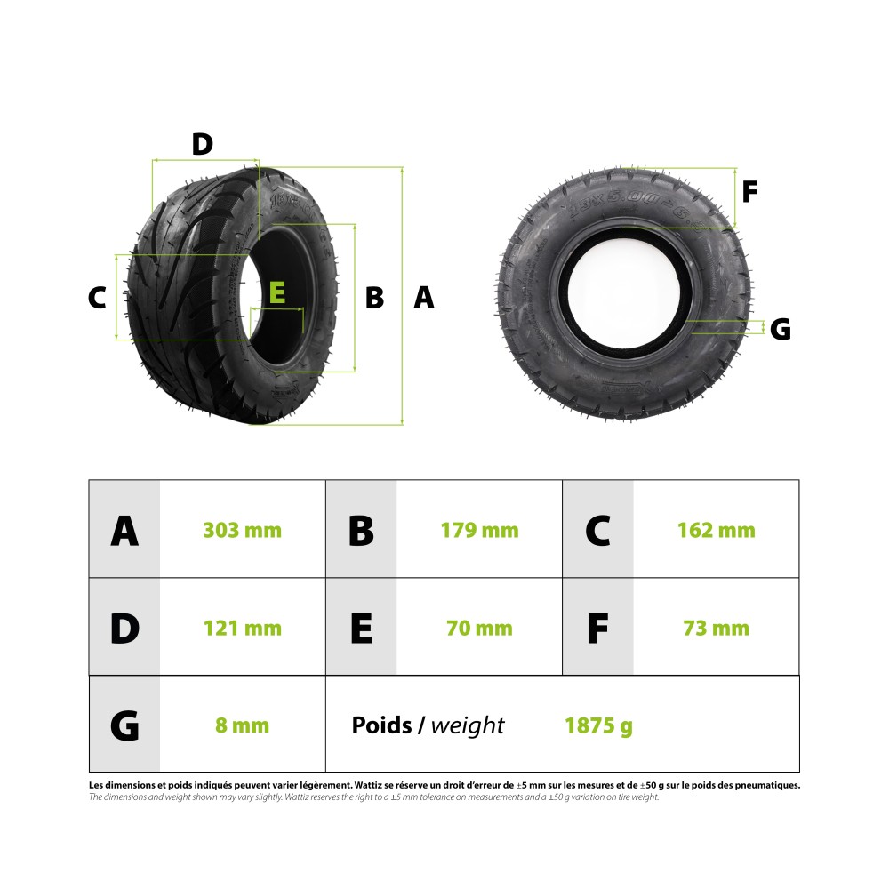 13x5.0-6.5 tyre