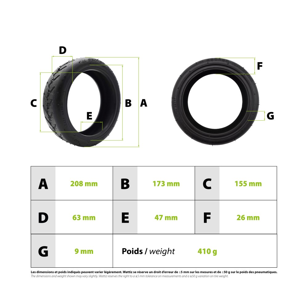 Xiaomi Mi3 Lite Mi4 Lite (1st Gen) 230x50 tyre