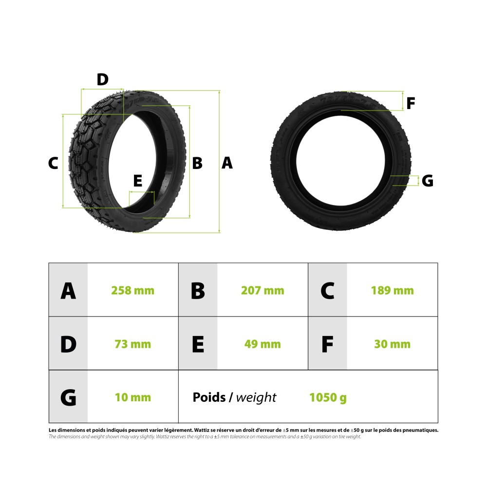 Ninebot ZT3 Pro 70/60-7.5 tyre + anti-puncture gel