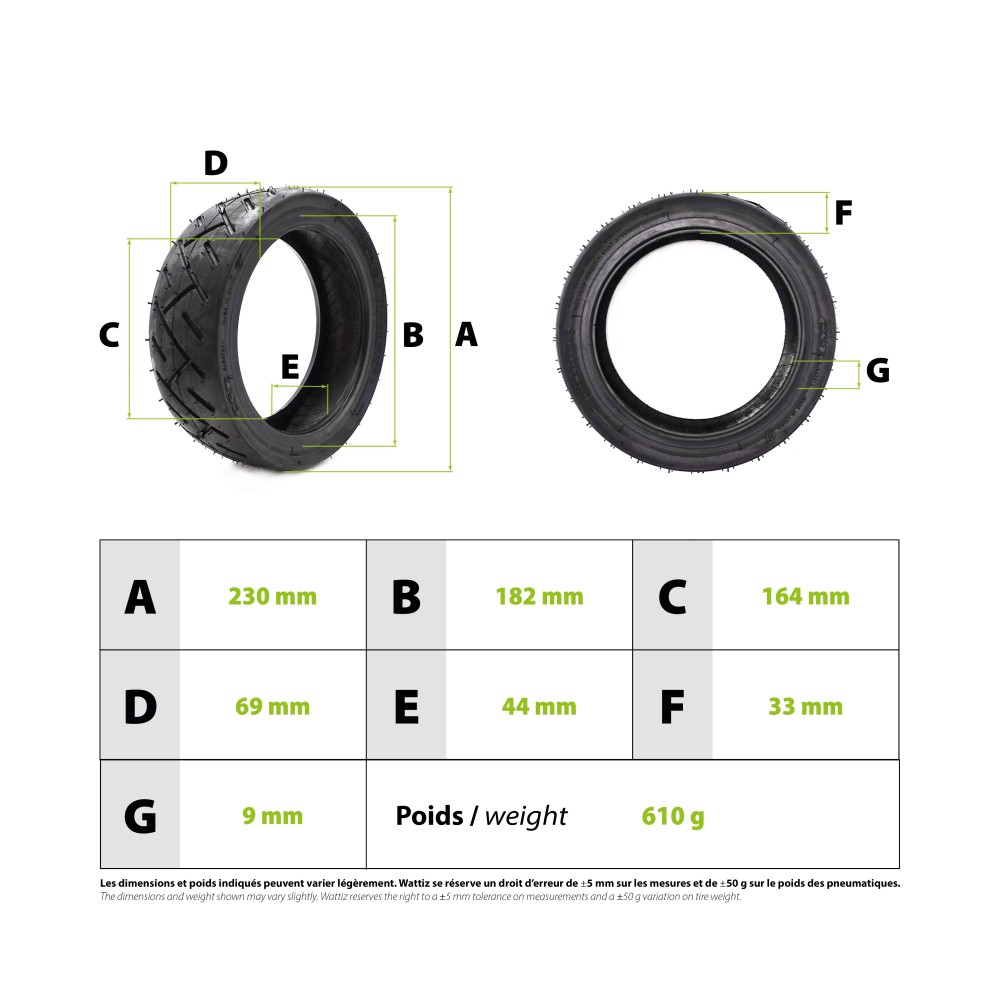 250x64 CST Tubeless tyre
