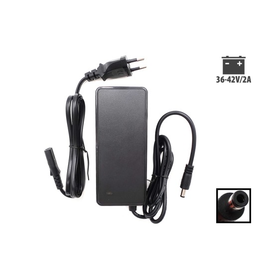 Chargeur 36V - 42V / 2A (connecteur DC 5.5 - 2.5mm) pour trottinette électrique - Wattiz