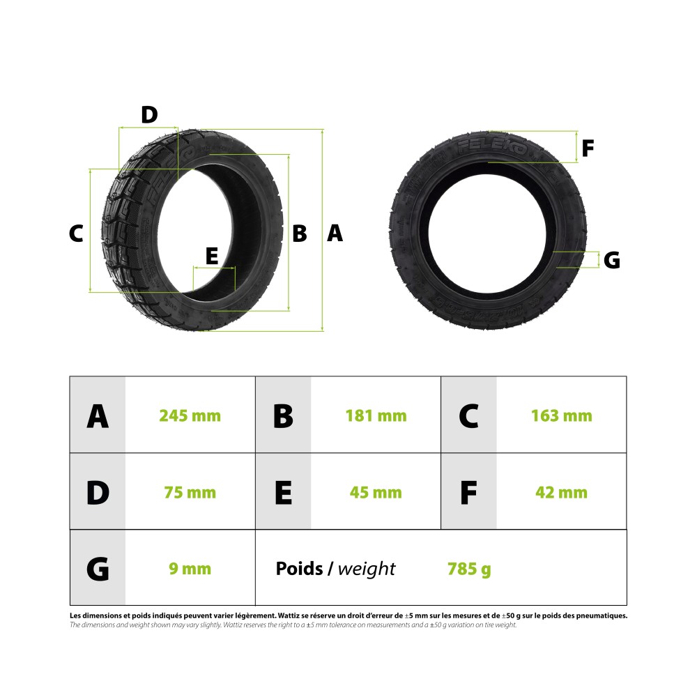 Tire 10x2.75-6.5 tubeless semi off-road Speedway 5 Dt3 / Urbanglide E-Cross