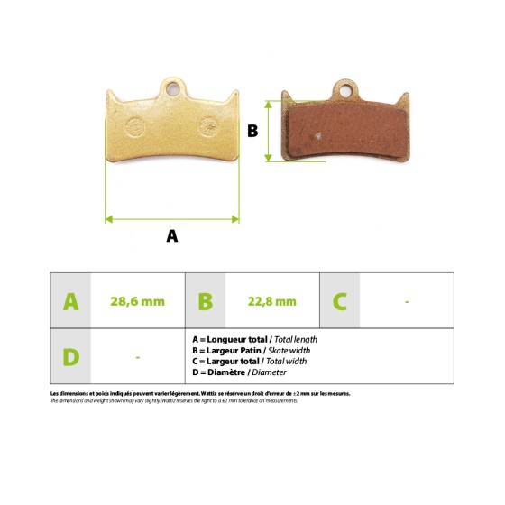 Plaquettes de frein Hope Tech V4 metalliques pour trottinette électrique - wattiz