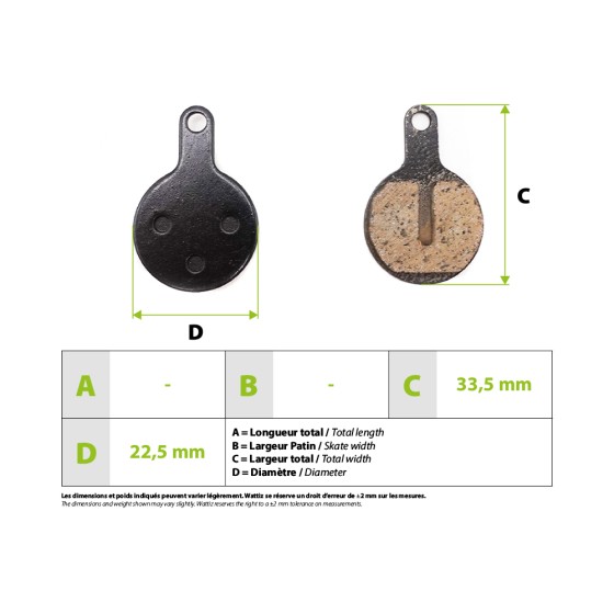 Plaquettes de freins draisienne pour trottinette électrique - wattiz