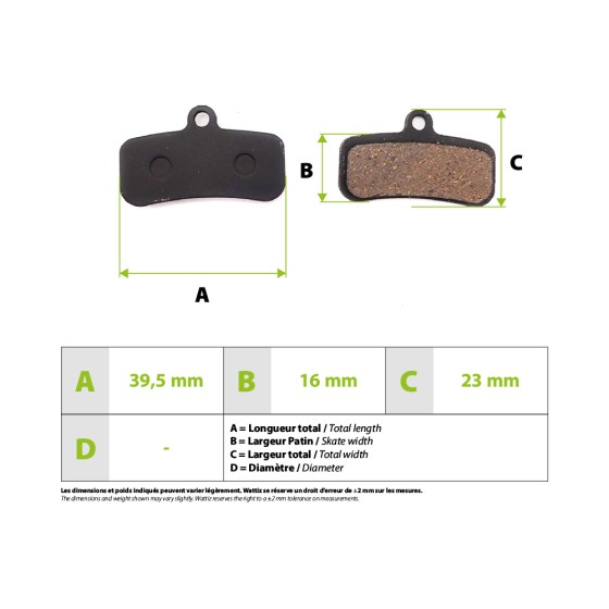 Plaquettes de freins Nami freins Logan pour trottinette électrique - wattiz