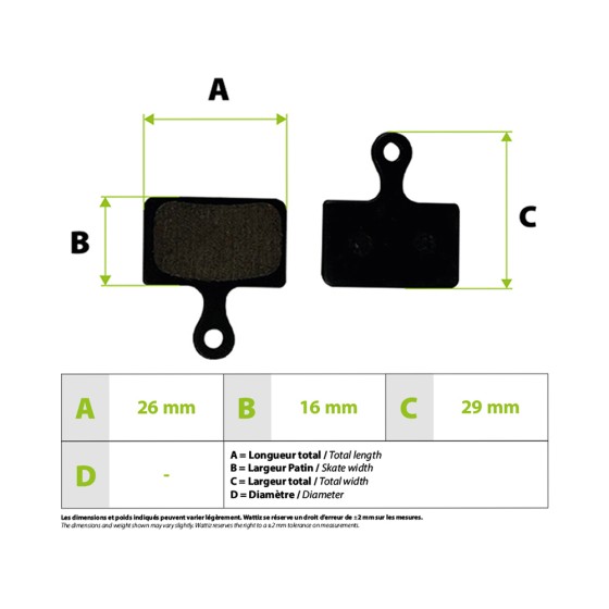 Plaquettes de frein Shimano XTR M9100 pour trottinette électrique wattiz
