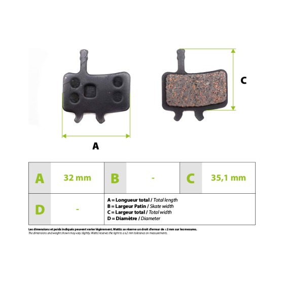 Plaquettes de frein Sram Avid E7 E9 pour trottinette électrique - Wattiz