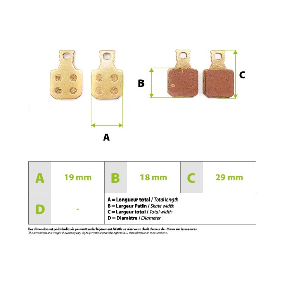 Plaquette de freins Magura MT5 MT7 metalliques pour trottinette électrique - Wattiz