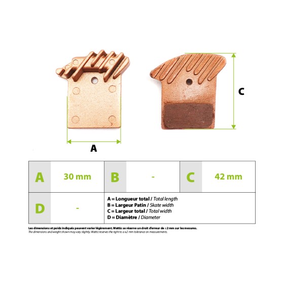 Plaquettes de freins Nutt ventilées Dualtron Thunder  Metal Fritté Haute Resistance pour trottinette électrique - Wattiz