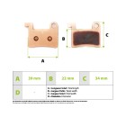 Plaquettes de freins metal fritté Dyisland pour trottinette électrique - Wattiz