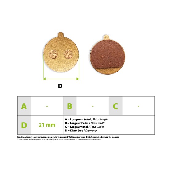 Plaquette de freins metalliques E-cross Smartgyro pour trottinette électrique - Wattiz
