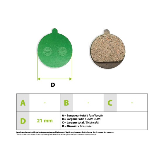 Plaquettes de frein ceramique E-cross Smartgyro pour trottinette électrique - Wattiz