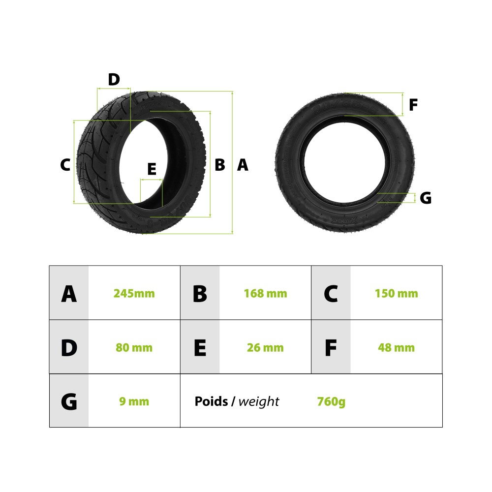 80/65-6 Zero10x  road tyre Mantis