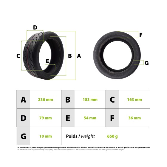 Pneu 10X2.70-6.5 Speedway 5 Dt3 renforcé tubeless pour trottinette électrique - wattiz