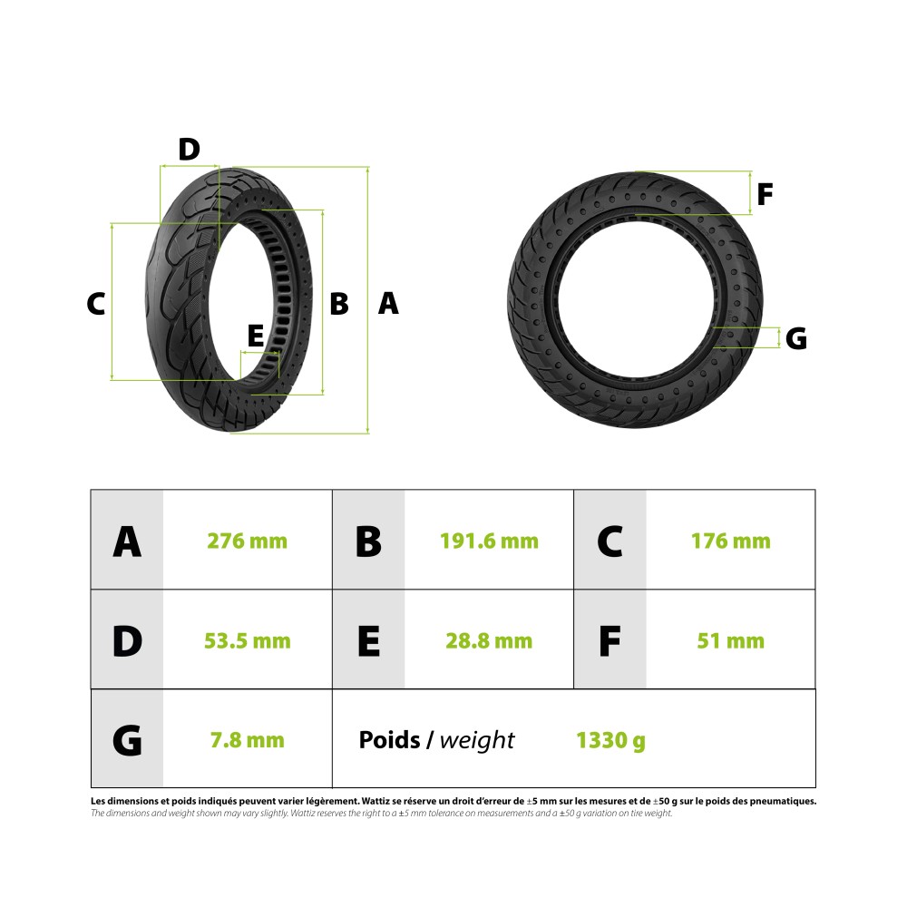 Solid tire for balance bike 12 inches