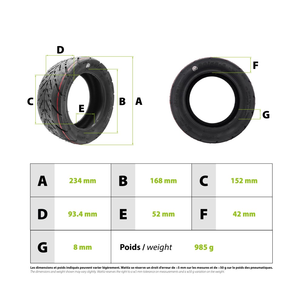 Tubeless-Reifen 90/55-6
