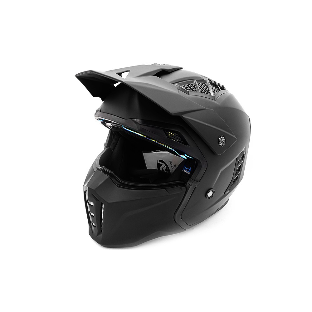 Matte black street helmet (size S to XL)