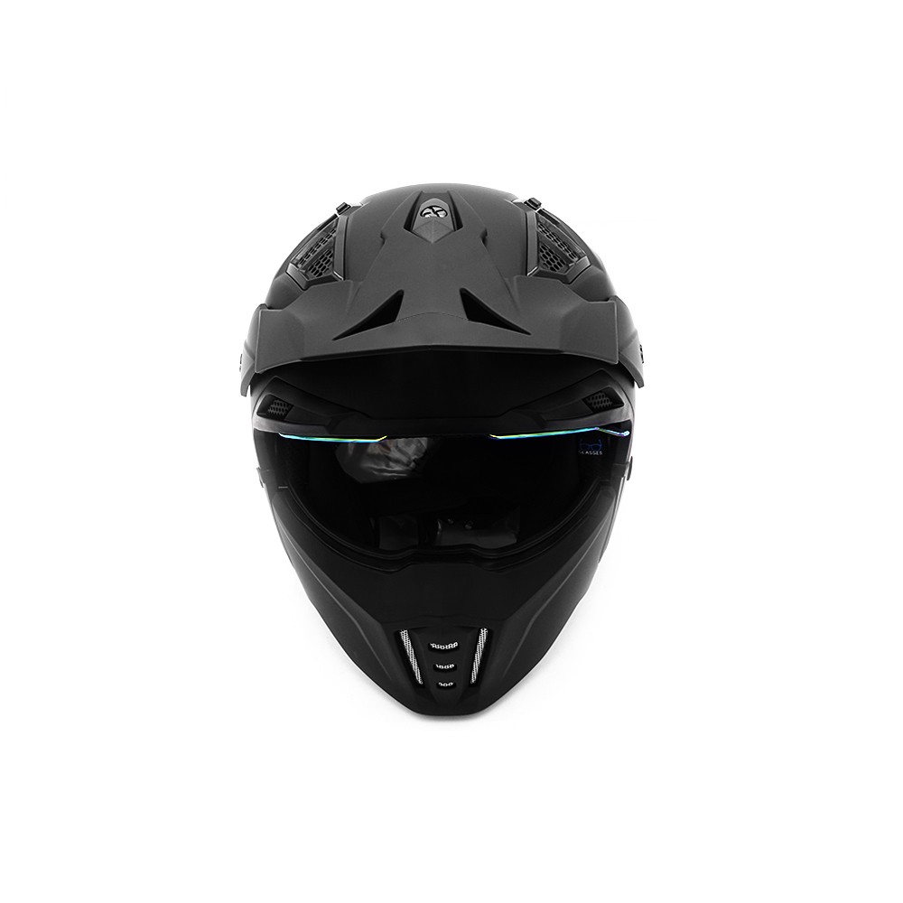 Matte black street helmet (size S to XL)