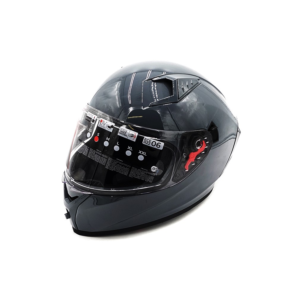 Grauer Integralhelm (Größe S bis XL)