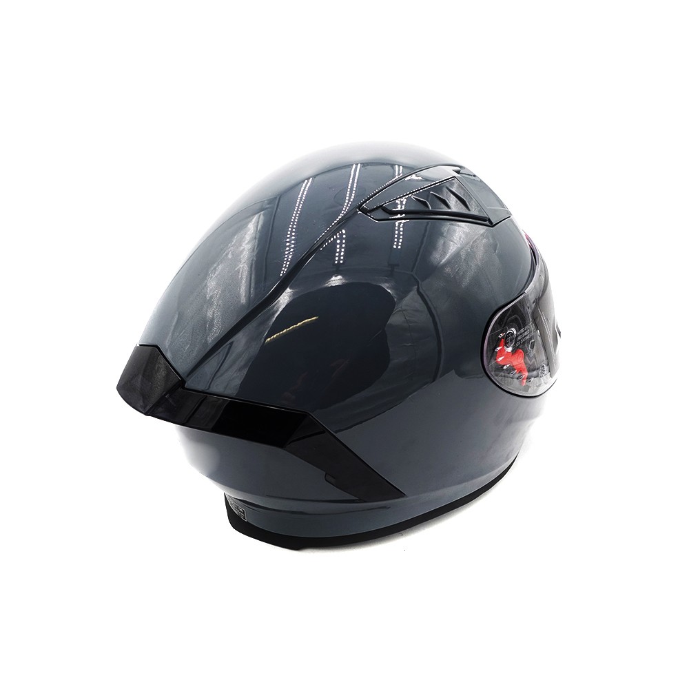 Casco integral gris (talla S a XL)