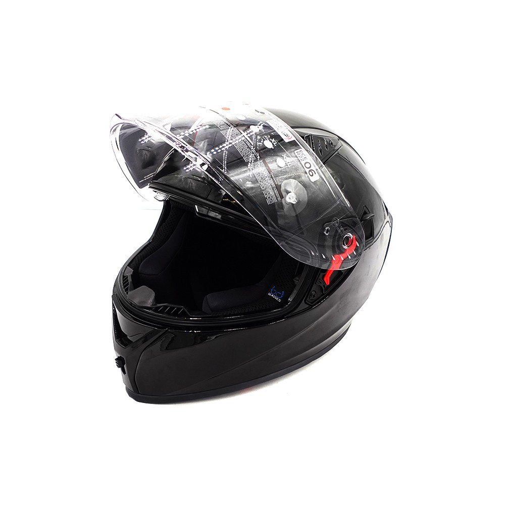 Casco integral negro (talla S a XL)