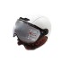 Casco JET  blanco brillante (tallas XS a XXL)