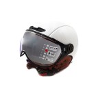 Casque JET FRV blanc brillant pour trottinette électrique - Wattiz