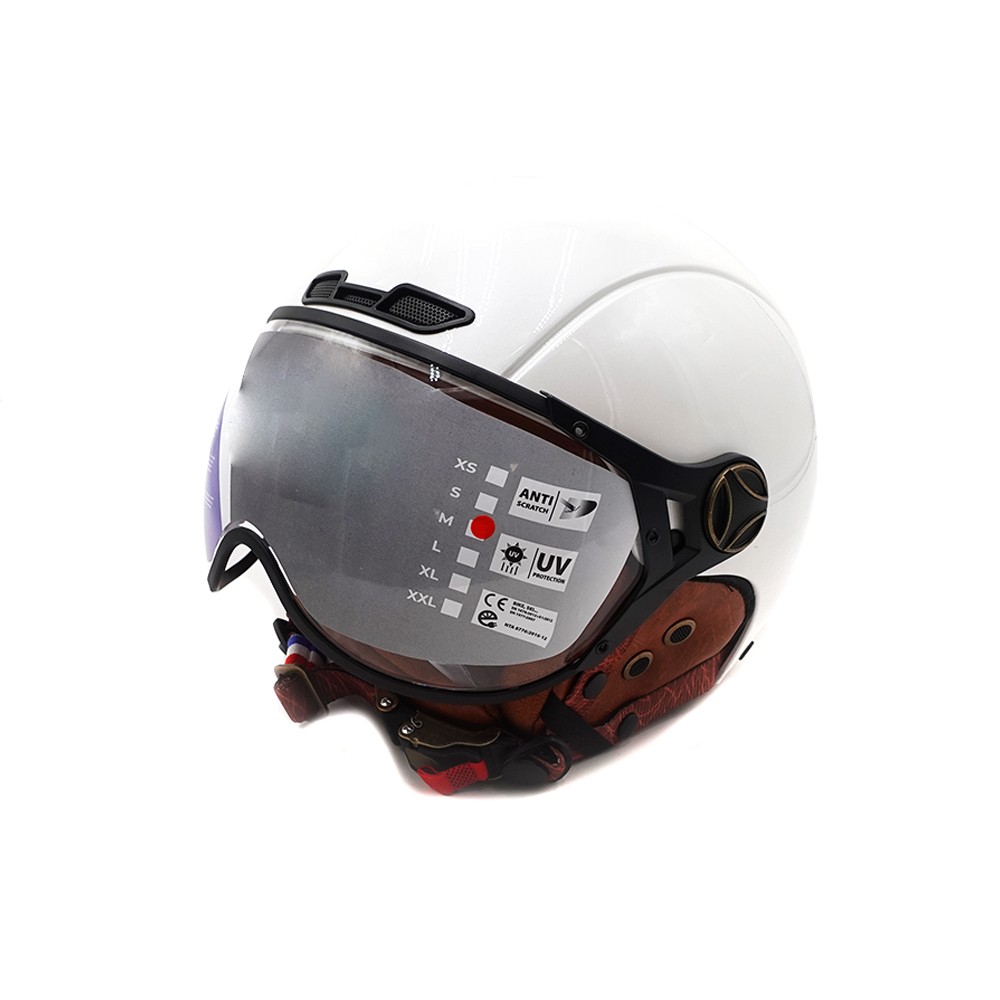 JET glossy white helmet (sizes XS to XXL)