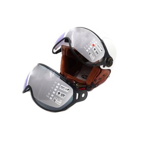 Casque JET FRV blanc brillant pour trottinette électrique - Wattiz