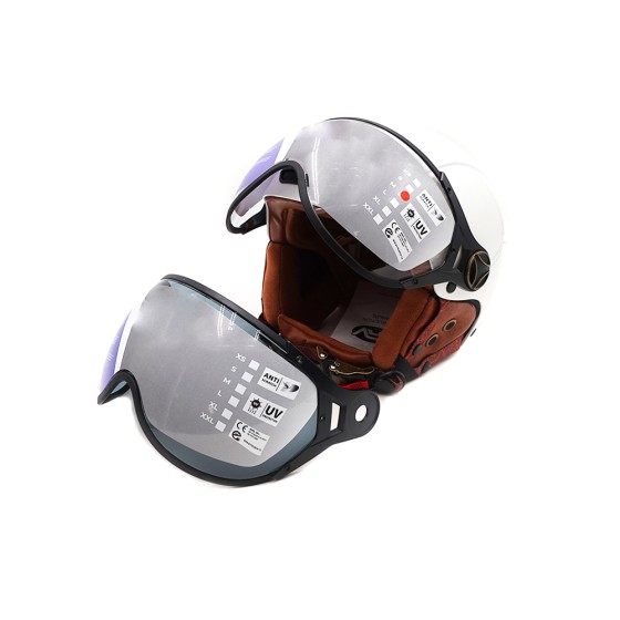 Casque JET FRV blanc brillant pour trottinette électrique - Wattiz