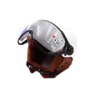 Casque JET FRV blanc brillant pour trottinette électrique - Wattiz